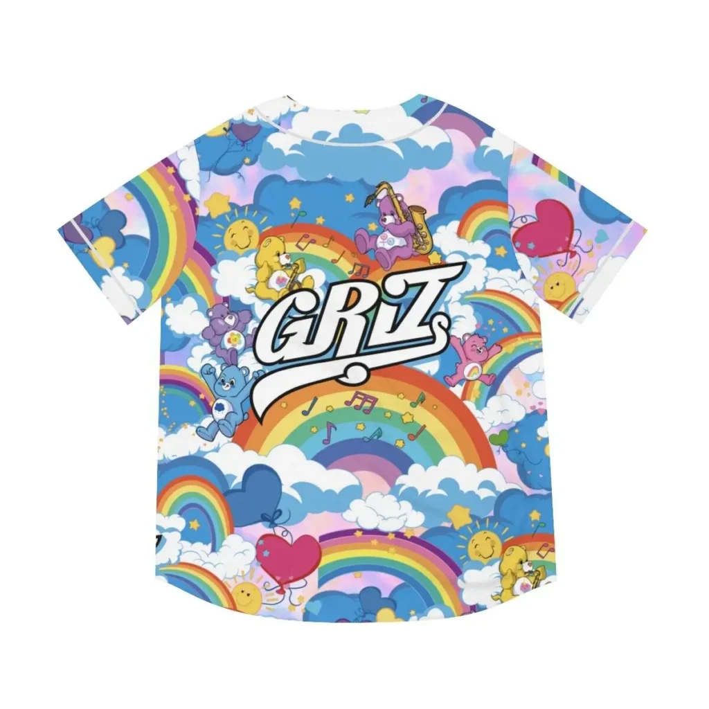 GRIZ Anime Baseball Jersey Harajuku Thin button Baseball Uniform Funny Baseball Jersey Fro Fan 1 - Griz Store