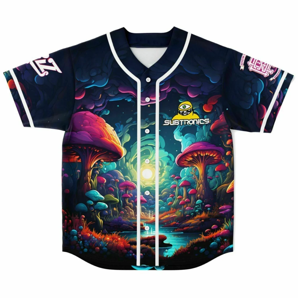 GRIZ Subtronics Baseball Jersey Harajuku Thin button Baseball Uniform Baseball Jersey Fro EDM Fan - Griz Store