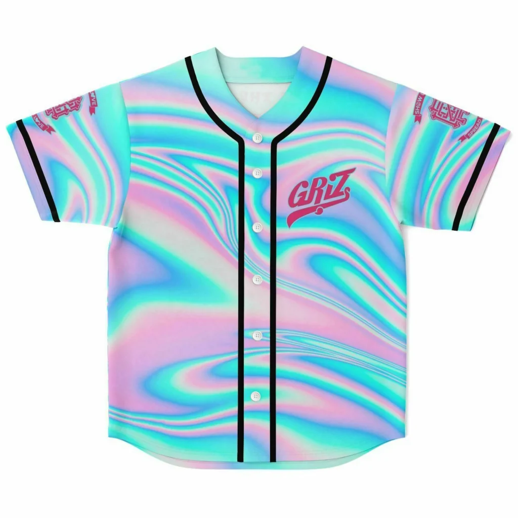 GRIZ WHAT IS THE PROBLEM WITH Ice Cream EDM Jersey Harajuku Thin button Baseball Uniform Men - Griz Store