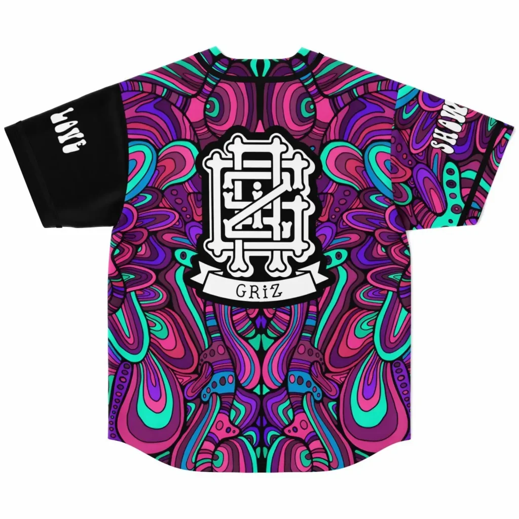 Griz Fantasy Graphic Jersey Harajuku Thin button Baseball Uniform Men Women Baseball Jersey For EDM Festivals1 1 - Griz Store