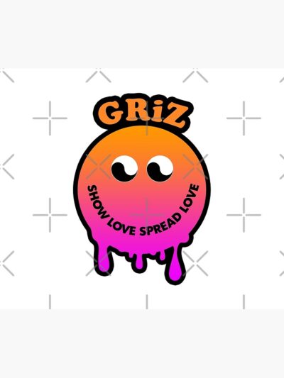 Griz Merch Dripy Smiley Tapestry Official Griz Merch