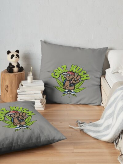 Griz Merch Griz Kush Throw Pillow Official Griz Merch