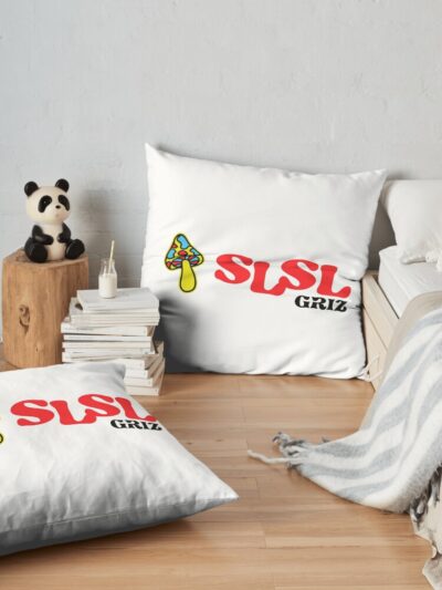 Griz Merch Griz Slsl Shroom Throw Pillow Official Griz Merch