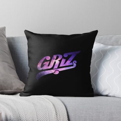 Griz Purple Galaxy Throw Pillow Official Griz Merch