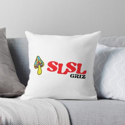 Griz Merch Griz Slsl Shroom Throw Pillow Official Griz Merch