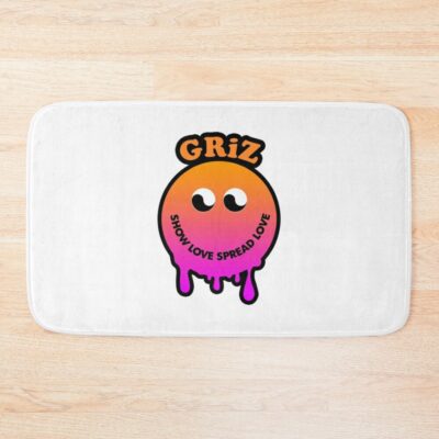 Griz Merch Dripy Smiley Bath Mat Official Griz Merch