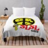 Griz Merch Griz Peace Logo Throw Blanket Official Griz Merch