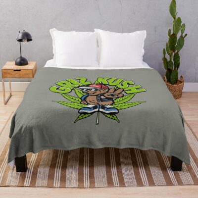 Griz Merch Griz Kush Throw Blanket Official Griz Merch