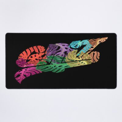 Griz Logo - Rainbow Monsteras Mouse Pad Official Griz Merch