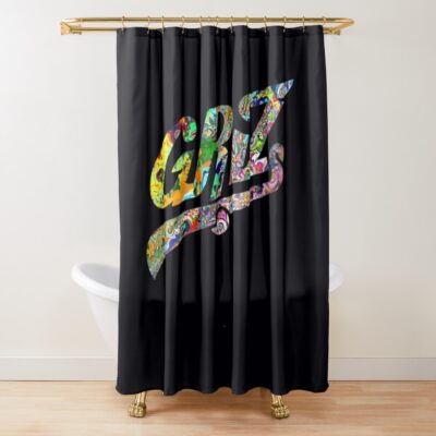 Griz Trippy Psychedelic Shower Curtain Official Griz Merch