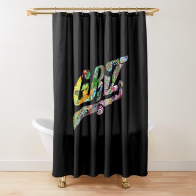 Griz Trippy Psychedelic Shower Curtain Official Griz Merch