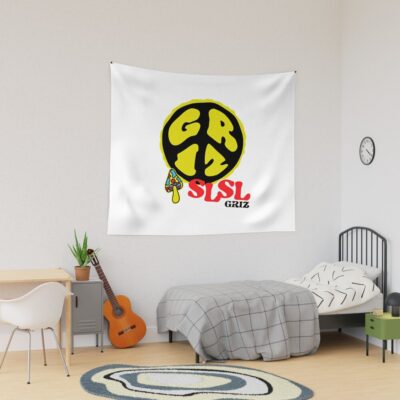 Griz Merch Griz Peace Logo Tapestry Official Griz Merch